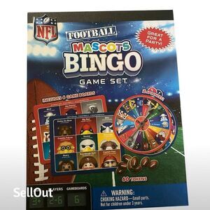 NFL Football Mascots Bingo Board Game by MasterPieces 3+ Years